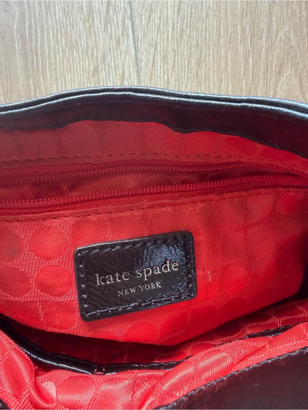 NWT Kate Spade NY Maximillian Maxwell Owl Patent Leather Handbag Bag Tote SUEDE
